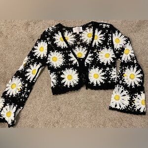 Womens Daisy crop sweater